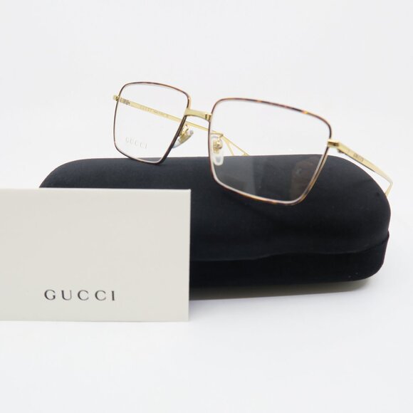 Gucci GG0439O 006 55mm Gold/Gold Metal, New Men's Eyeglasses Frames. - Picture 1 of 8